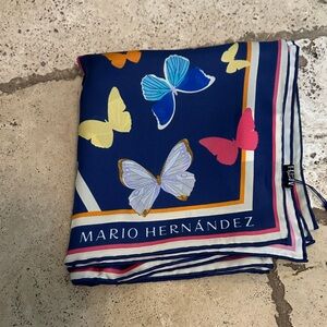 Mario Hernández Blue Butterfly Scarf